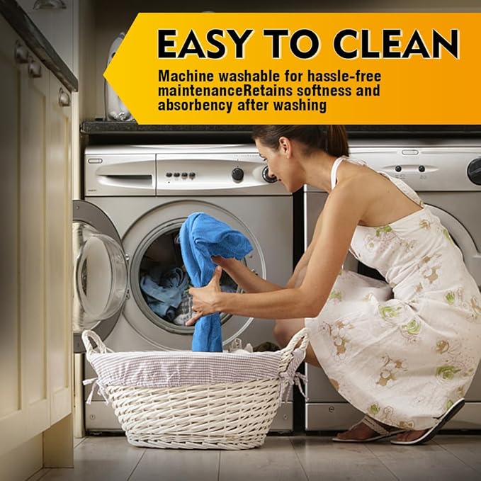HOMEXCEL Car Drying Towels, 2 Pack Professional Microfiber Towels for Cars, Scratch-Free, Highly Absorbent Drying Towel for Cars, SUVs, RVs, Trucks, and Boats, 31 x 24 inch, Blue