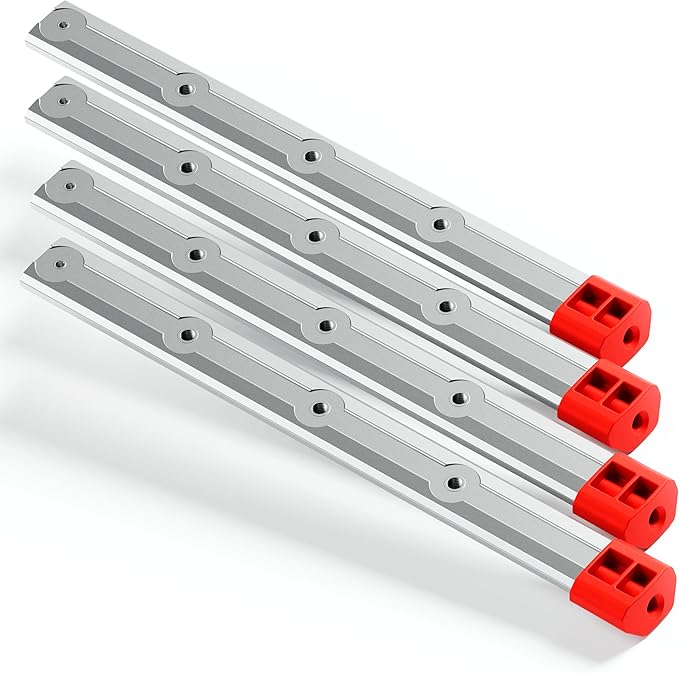 Alpha Engineered Threaded Replacement Packout Rails -10.4" (265mm) Compatible with Milwaukee Packout Drawer Tool Boxes (48-22-8442, 8443, 8444, 8447) - Aluminum Rails - Fits Packout Accessories-Silver