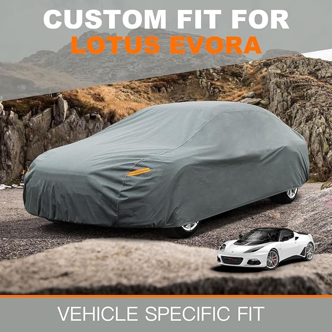 Kayme Heavy Duty Car Cover Custom Fit Lotus Evora (2009-2023) Waterproof All Weather for Automobiles, Full Exterior Covers Sun Rain UV Protection.(Deliver About 3-10 Days)