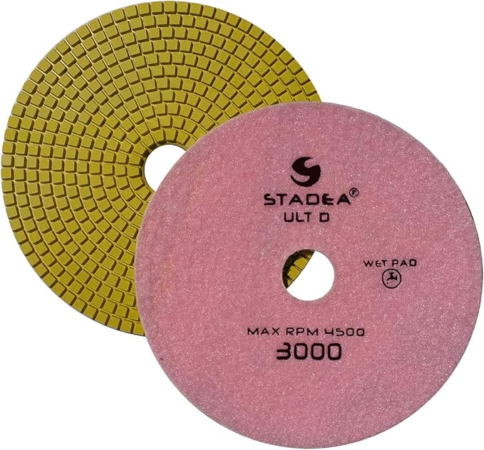 Stadea PPW266B Diamond Polishing Pads 7 Inch Set For Marble Concrete Stones Terrazzo Granite Floor Polishing