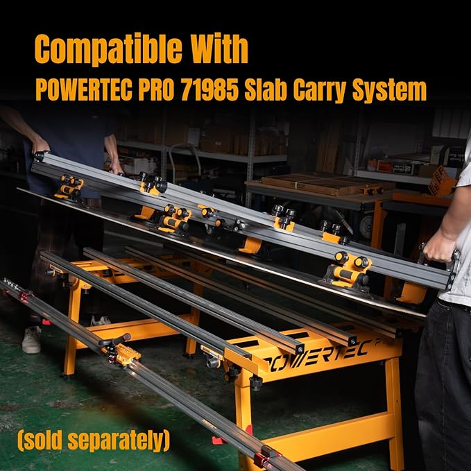 POWERTEC PRO Large Format Tile & Slab Work Table – Heavy Duty, Foldable, 1,100 lbs Capacity, Adjustable Leveling Feet, Steady, Flat Base for Handling and Scoring Large Tile, 71" x 41" (71984)