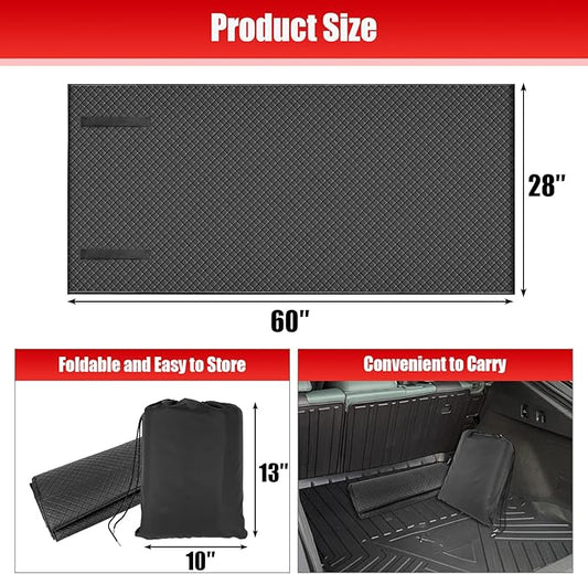 Rolling Creeper Mat with Storage Bag, 60''x28'' Portable Mechanic Mat for Working Under Car, Foldable Magic Creeper Rolling Mat for Low Clearance, Auto Repairing Tool for Working on the Ground