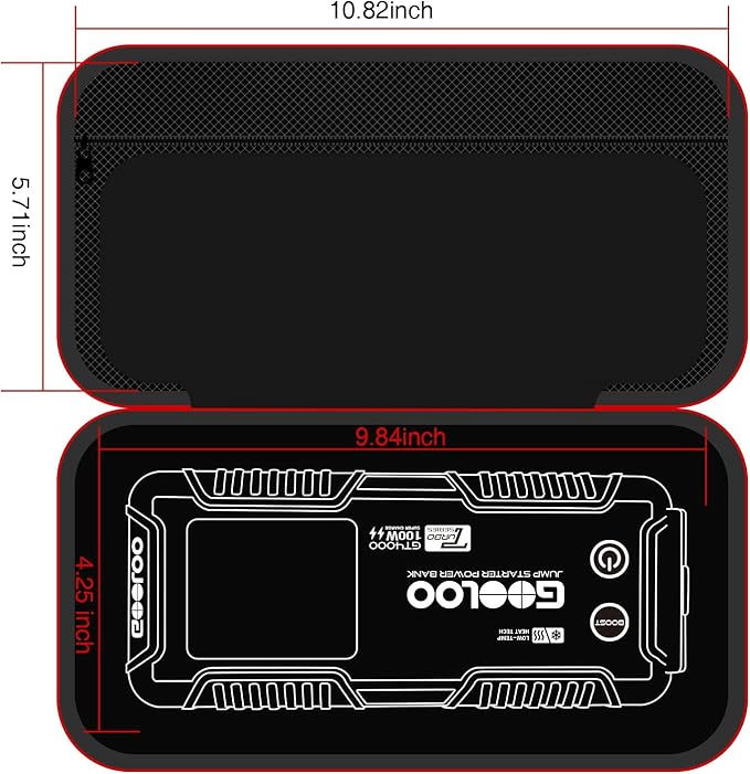 GOOLOO GT4000S Jump Starter 100W Two-Way Fast-Charging Portable Car Jump Starter EVA Storage Case