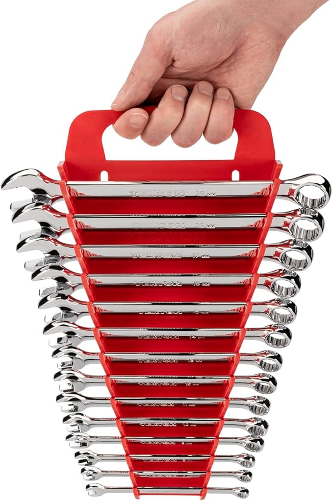 TEKTON Combination Wrench Set with Holders, 25-Piece (1/4-3/4 in., 6-19 mm) | WCB92301