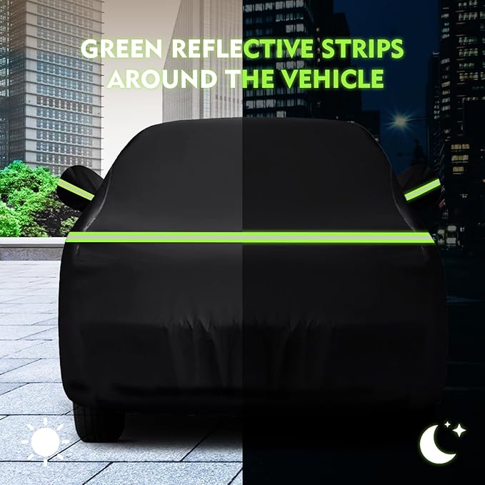 QUNSUNUS Car Cover for Chevrolet C10 C20 K10 K20 1960-1991 Standard Cab 6.5Ft Short Bed, Waterproof C10 Truck Cover with Zipper, Car Covers All Weather with Wind, Sun, UV and Dust Protection