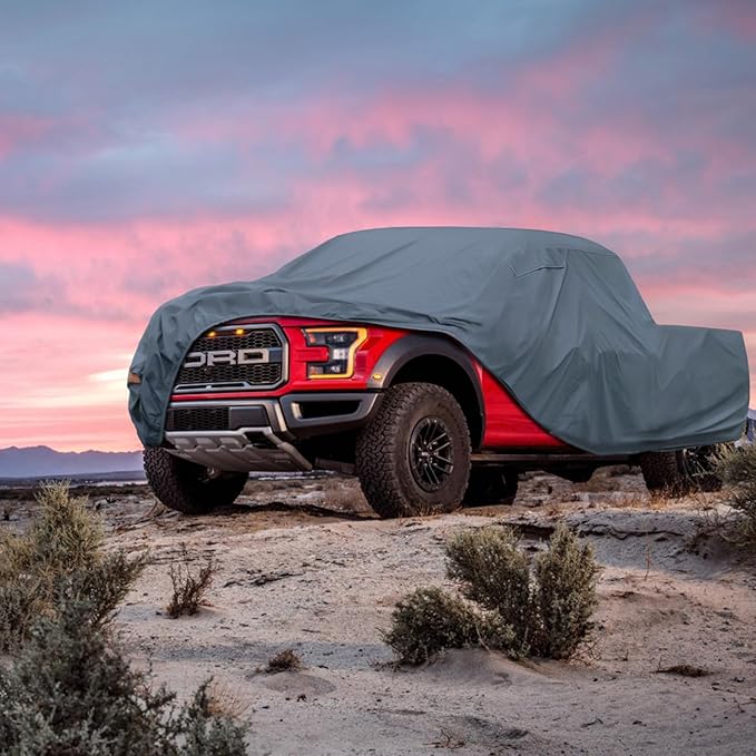 16 Layers Truck Cover Waterproof All Weater, Heavy Duty Outdoor Pickup Truck Cover for Nissan Frontier, Ford F100 Ranger, Chevy C10 S10 etc, Regular Cab Short Box. Length up to 206 inches.