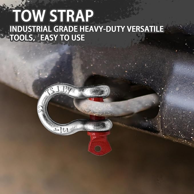 Heavy Duty Tow Straps Recovery Kit 3" x 26ft, 35000 lbs Break Strength,Heavy Duty Tow Strap with D-Ring Shackles for Truck, Jeep, SUV, ATV Tow 2" x16ft-12000lbs