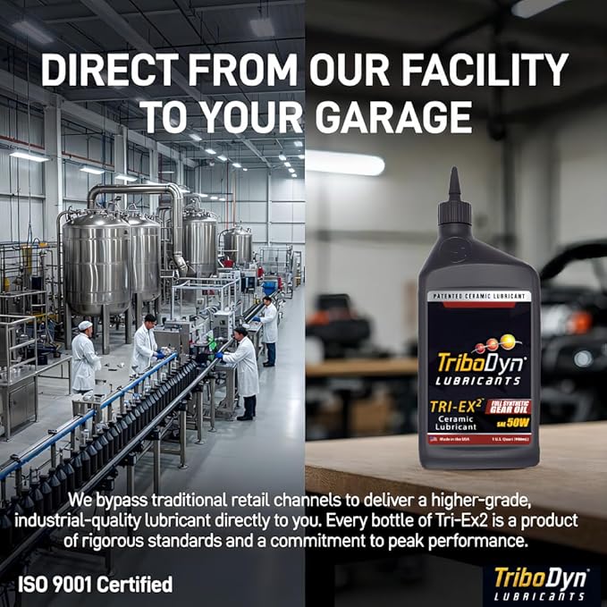 Tri-Ex2 75W90 Full Synthetic Gear Oil with Ceramic Coating - API GL-5 & MT-1 - for Differentials, Manual Transmissions & Hypoid Gears - 3 Quart Box (3 Quart Pack, 75W-90)