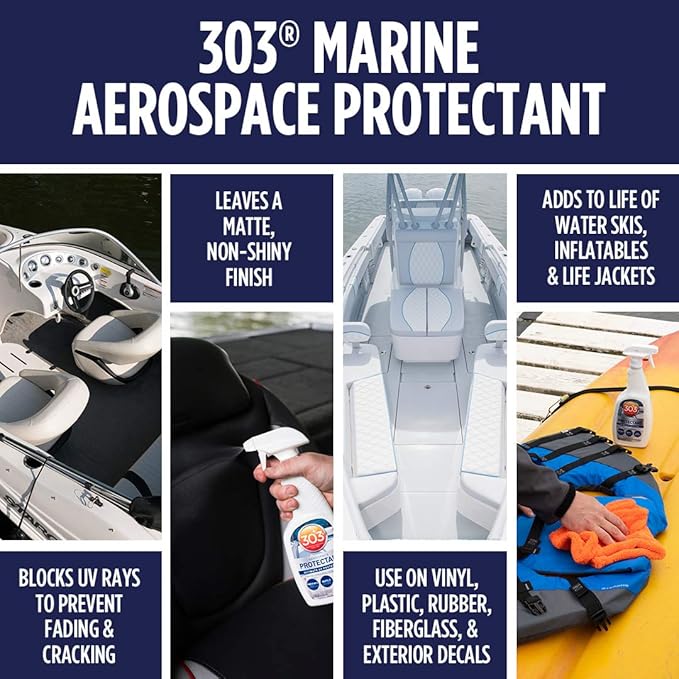 303 Marine Aerospace Protectant – UV Protection – Repels Dust, Dirt, & Staining – Smooth Matte Finish – Restores Like-New Appearance – 32 Fl. Oz. (30306-6PK)
