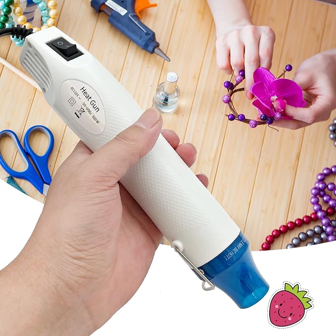 Heat Gun, Mini Hot Air Gun for DIY Crafts Portable Heat Air Gun Tool for Embossing Shrink Wrapping Drying Paint