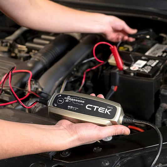 CTEK Bundle | 40-206 MXS 5.0 Fully Automatic 4.3 Amp Battery Charger Maintainer 12V | Including CTEK Indicator and CTEK Extension Cable - Top Accessories for Complete Battery Maintenance