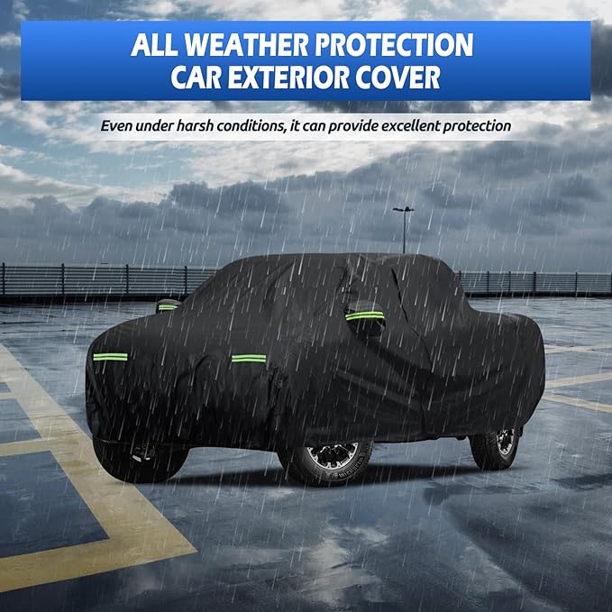 Car Cover Custom Fit for Toyota Tundra 5.5Ft Bed 2000-2026, Migaven Waterproof Full Exterior Cover Sun Rain Protection with Door Zipper (Not Include Mirror Pocket)