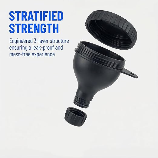 Protein Powder Funnel Set Portable Funnel with Cleaning Brush and Carabiners with Protein Compartment Pill Storage Great for Workout Shaker Bottles Supplement StorageTake to Go