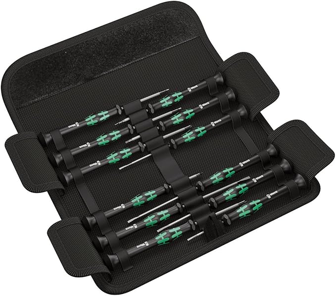 Wera 42-Piece 1/4" Metric Ratchet Set, KRAFTFORM MICRO 12-Piece Screwdriver Set Bundle