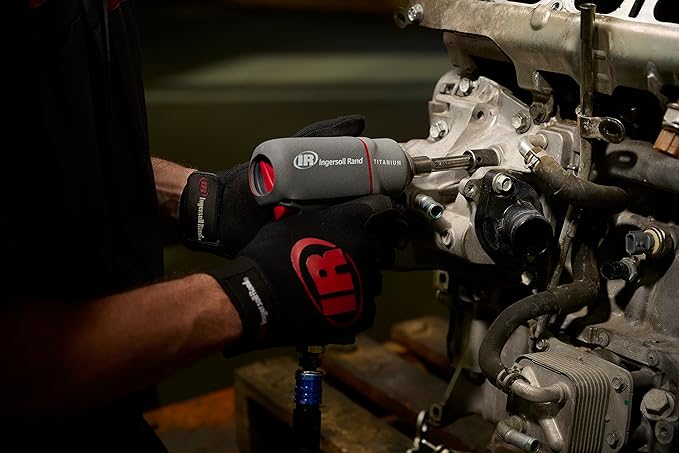 Ingersoll Rand 2115QTiMAX 3/8” Drive Air Impact Wrench, Quiet Tool, Lightweight 2.5 lb Design, Powerful Reverse Torque Output Up to 300 ft lbs, 7 Vane Motor, Max Control, Gray