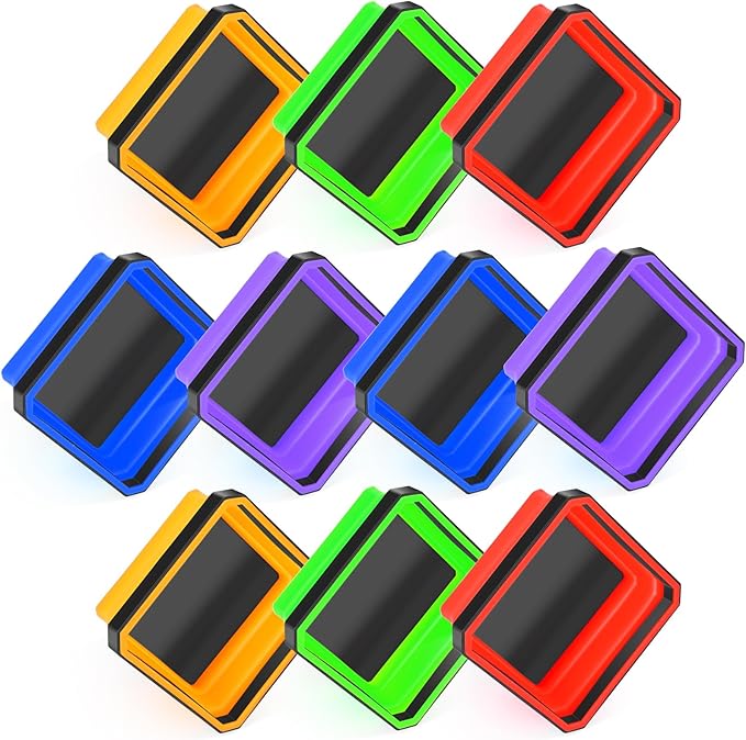 Barydat 10 Pcs Magnetic Tool Tray Collapsible Foldable Parts Trays Set Magnetic Screw Tray Magnetic Parts Bowl Square Silicone Magnetic Tool for Bolts Nuts Washers Pins Screw Parts (Multicolor)