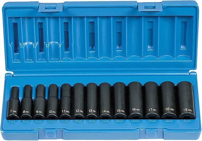 Grey Pneumatic (1213MD) 3/8" Drive 13-Piece Deep Metric Socket Set