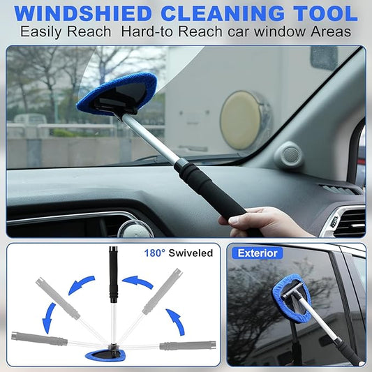 Viewsun Windshield Cleaner Tool, 14Pcs Car Interior Cleaning Kit, Car Detailing Kit Interior Cleaner, Car Detailing Brushes, Car Cleaning Gel, Inside Cleaning Supplies Accessories for Women Men