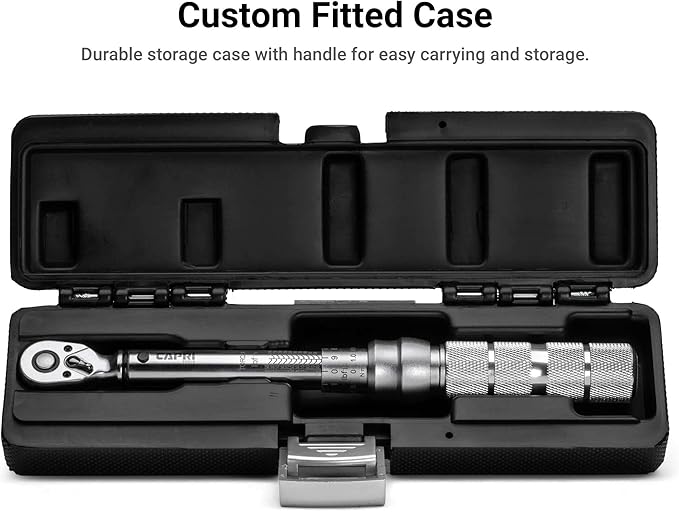 Capri Tools 50-250 Inch Pound Industrial Torque Wrench, 1/4" Drive