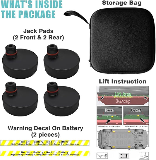 BestEvMod Compatible with Mach E Lifting Jack Pads Set of 4 Floor Jack Stand Compatible with 2026 2025 2024 2023 2022 2021 Mustang Mach-E Accessories