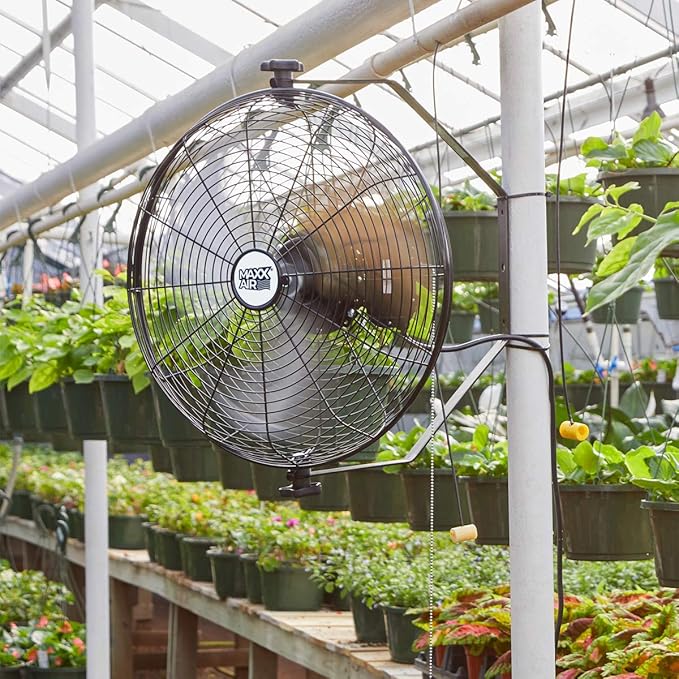 Maxx Air Wall Mount Fan | 18" Commercial Grade Fan for, Garages, Shop, Barns and Patios for Indoor Use | Easy Operation and Powerful 1,450 CFM | Residential Wall Mount