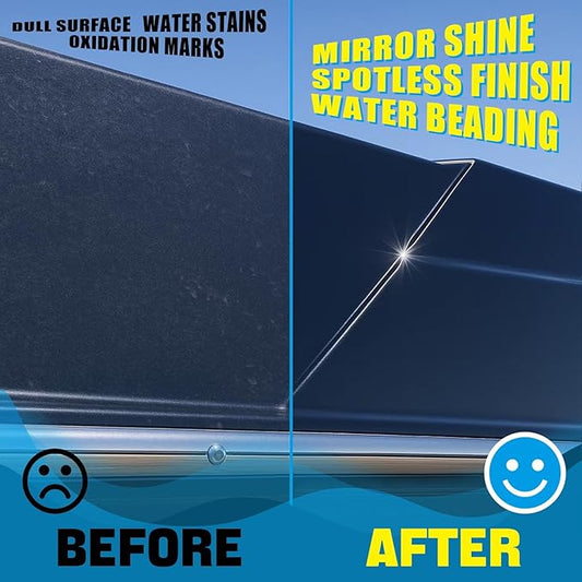 Marine Ceramic Coating For Boats - Rv Wax With Uv Protection For Fiberglass | Uv Damage Protection & Surface Enhancement | Boat Spray Wax, Boat Cleaner, Boat Accessories (2Pcs)