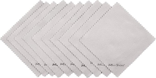 Maxshine Suede Microfiber Towel | 10 Pack, Ultra-Soft, Lint-Free, No Scratch | for Ceramic Coating, Car Waxing, Polishing | Detailing Cloth for Interior & Exterior
