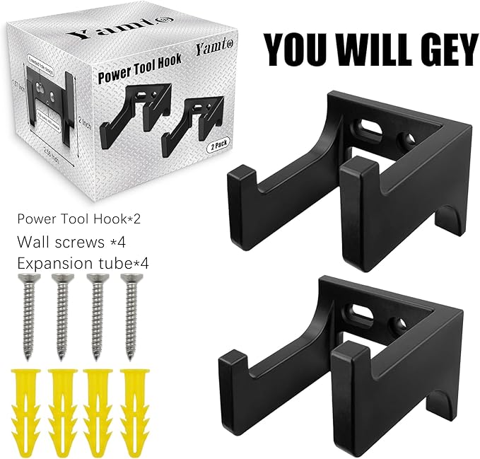 2pcs Power Tool Organizer,Heavy Duty Pegboard Wall Organizer,Stainless Steel, Electric Drill Storage Rack,Perfect for Storage Garages, Homes, Sheds, Workshops, Backyard Shops, etc