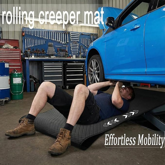 Rolling Creeper Mat, 56''x27'' Foldable Car Repair Pad with Storage Bag, Under Car Repair Mat for Car Low Clearance, Special Roads, Long-Distance Trucks