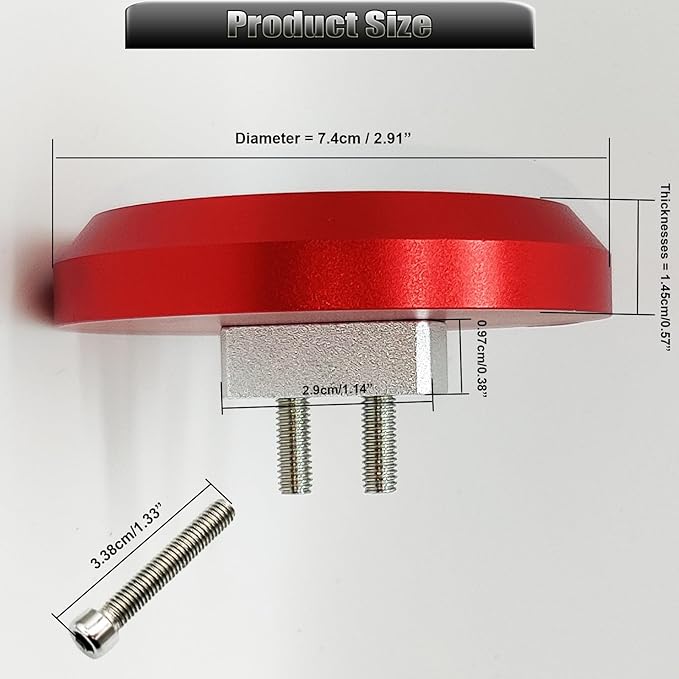 4 Packs Jack Pad Adapter, Aluminum Jacking Puck, Billet Floor Jack Pads Compatible with Chevrolet Corvette C5 C6 C7 C8 Z06 Zr1 and Most Porsche Frame Rail (Red)