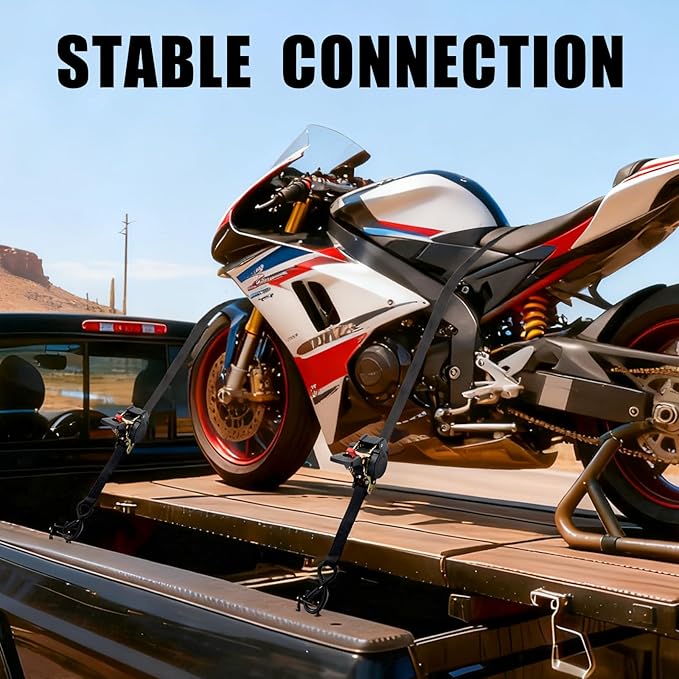 Retractable Ratchet Tie-Down Straps 1763 lbs, 1in × 10ft Self-Retracting Ratchet Straps with Dampers, Heavy Duty Zinc-Plated S-Hooks, Auto Retract Strap System for Cargo, Trucks, Trailers, 2 Pack