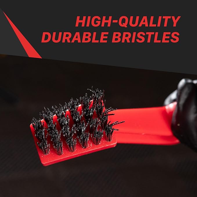 Maxshine Car Detailing Foam Pad Conditioning Brush - Wool Buffing Pad and Polishing Pad Cleaner - Red