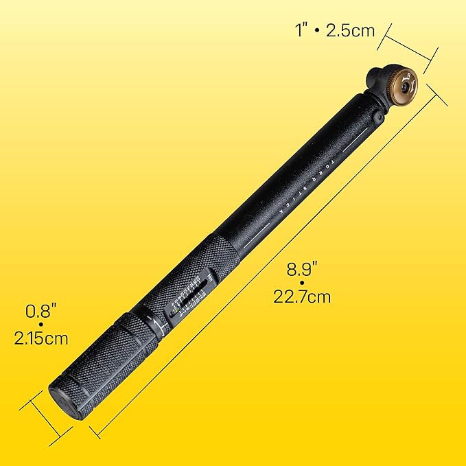 Topeak Torq Stick 4–20 Nm Torque Wrench – Adjustable Preset Torque Tool with Reversible Ratchet, 9 Long Bits (3–10 mm Allen & T20/T25/T30 Torx), +/- 4% Accuracy for Bike Maintenance & Repair