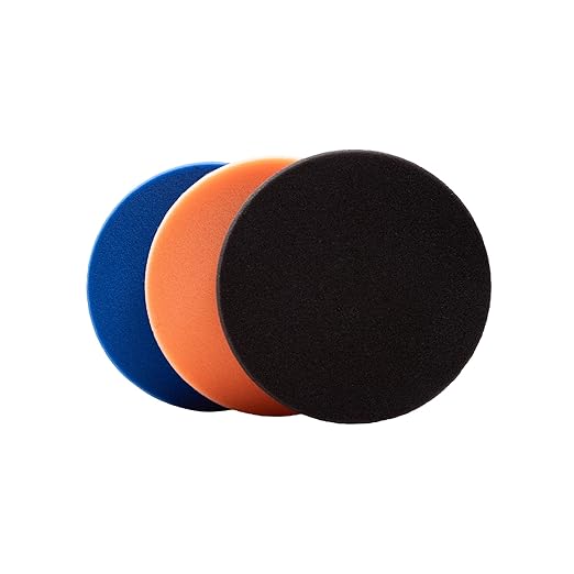 Lake Country 3-pack of 5.5" SDO Foam Polishing Pads Premium Standard Duty Orbital Polishing Pads for Painted Surfaces. (Fits 5" backing plate)
