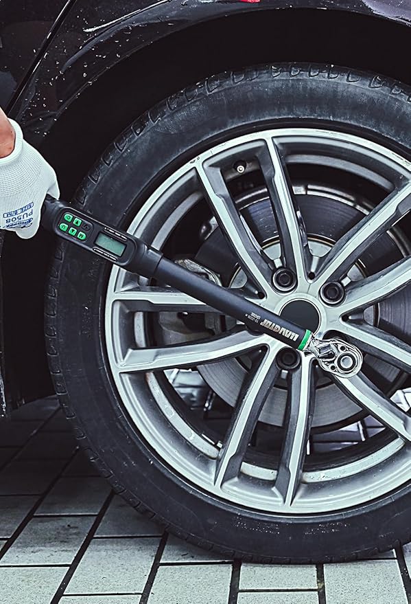 1/2-Inch Drive Digital Torque Wrench, 7.38-147.5 Ft-Lb, ±2% Accuracy with Buzzer and LED Alert, Suitable for Car, Motorcycle and Bicycle