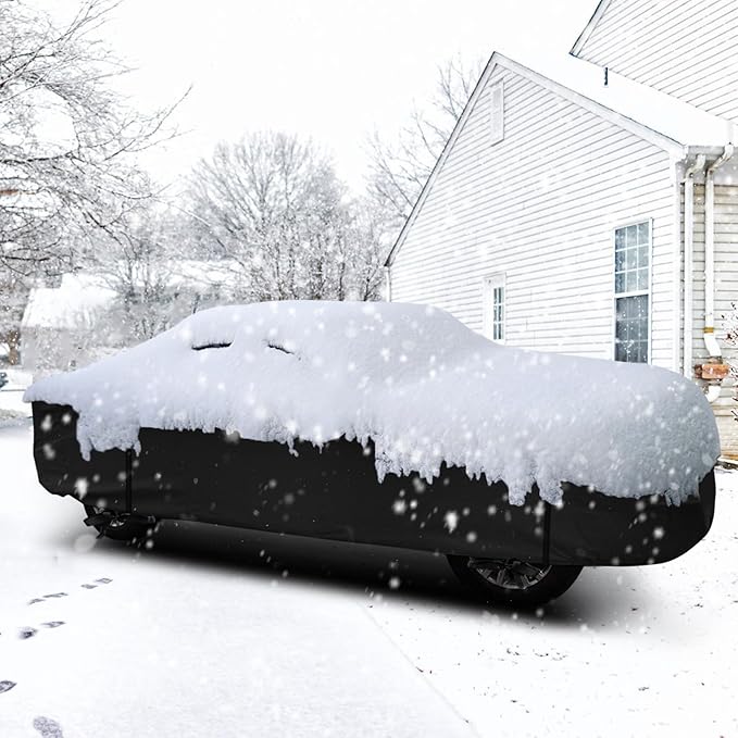 Truck Cover for Chevy Silverado Crew Cab Long Bed 8.3ft Heavy Duty Waterproof Car Covers with Zipper All Weather Full Pickup Cover Custom Fit 2000-2022 Chevy Silverado 2500 3500HD (UP to 266''L)