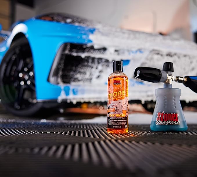 Stoner Car Care 91605 16-Ounce Mother of All Bubbles M.O.A.B. High Foaming Car Wash for Foam Cannons, Foam Guns, or Bucket Washes, Safe on Car Wax and Sealant Coatings, Creamsicle, Pack of 1