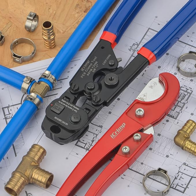 iCRIMP Ratchet PEX Cinch&Remove Tool for 3/8 to 1-inch Stainless Steel Clamps-work with ASTM F2098 and Non 2098 Single Ear Hose Clamps