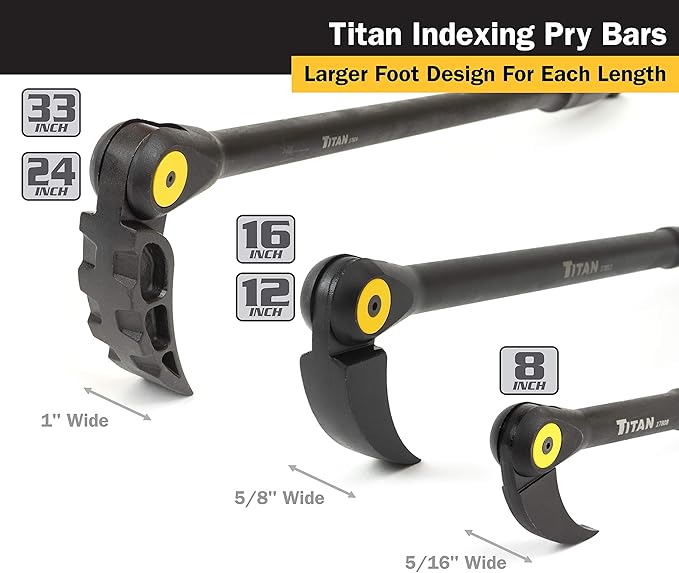 Titan 17808 Indexable Pry bar, 8"