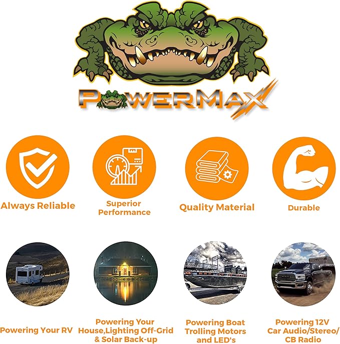PowerMax PMBC 100 LK 12V Battery Maintainer Charger, Flash Reprogrammer & Adjustable Power Supply w/ 15ft Cables, Voltage Display & Mounting Brackets for RV, 12V Car Audio, Boat motors & LED + house