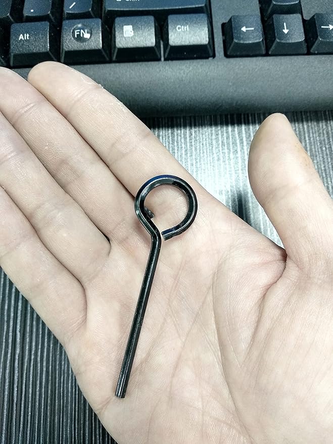 1/8” Standard Hex Dogging Key with Full Loop, Key-Ring Style Dogging Key Set 1/8 Allen Wrench Key for Push Bar Door Panic Bars, Security Door Exit Devices,Solid Metal,10 Pack(Small,black)