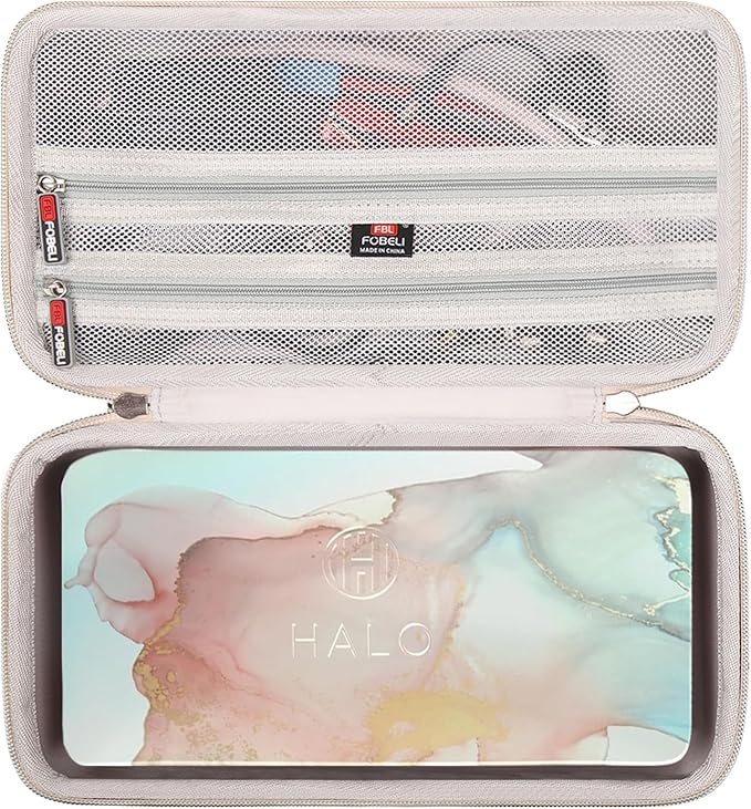 FBLFOBELI Hard Carrying Case for Halo Bolt Ultimate 2.0 & 3.0/for Halo Bolt Air + 55500 1750/for Halo Bolt Air 58830 Portable Vehicle Jump Starter with Air Compressor (Case Only) (Rose Gold)