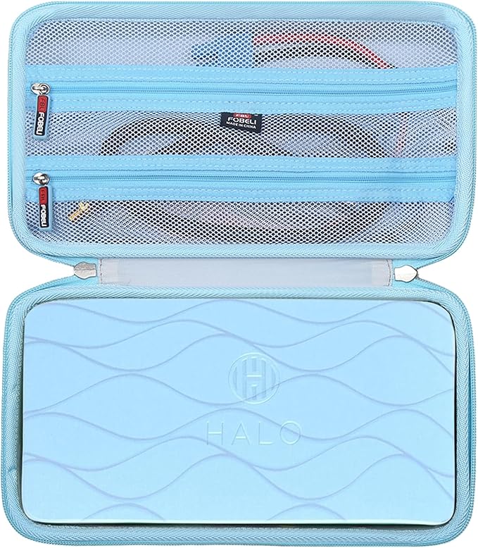 FBLFOBELI Hard Carrying Case for Halo Bolt Ultimate 2.0 & 3.0/for Halo Bolt Air + 55500 1750/for Halo Bolt Air 58830 Portable Vehicle Jump Starter with Air Compressor (Case Only) (Blue)
