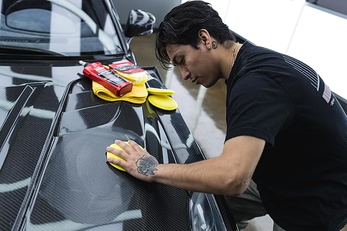 Mothers California Gold Synthetic Wax, 16 oz. — Long-Lasting Protection with Micro-Encapsulated Polymers, Polishes, Enhances Depth, Gloss & Shine, Easy-to-apply 2 in 1 Polish & Wax Formula (05716)