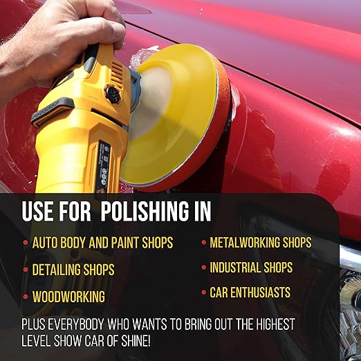 Dura-Gold Pro Series 5" Super Flex Flexible Edge Polishing Buffing Hook and Loop Backing Pad, 5/8" - 11 Threads - Rotary Polisher Buffer Backup Pad, Attach Foam Wool Buff Pads Automotive Car Detailing