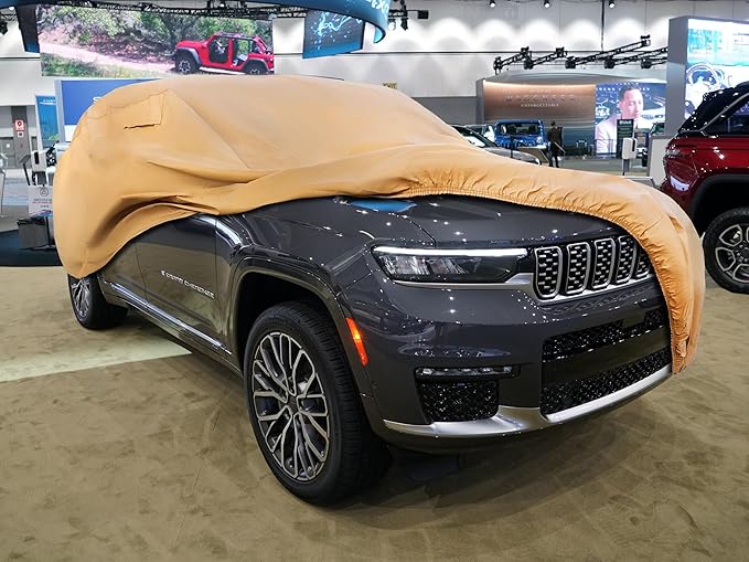 Heavy Duty Outdoor Car Cover Custom Fit for 2021-2026 Jeep Grand Cherokee,Windproof All Weather Waterproof Sun Rain UV Dust Snow Protection Outdoor Car Covers