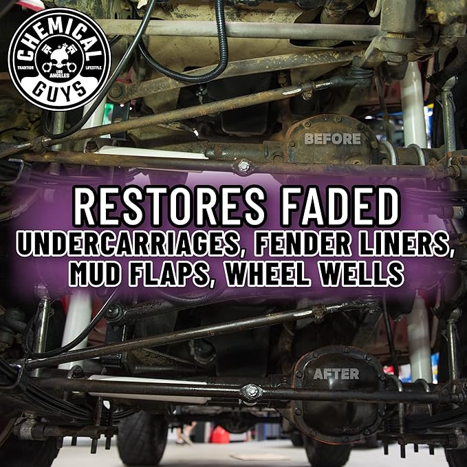 Chemical Guys TVD_104_1602 Bare Bones Premium Dark Shine Spray for Undercarriage, Tires and Trim, Safe for Cars, Trucks, Motorcycles, RVs & More,16 fl oz (4 Pack)