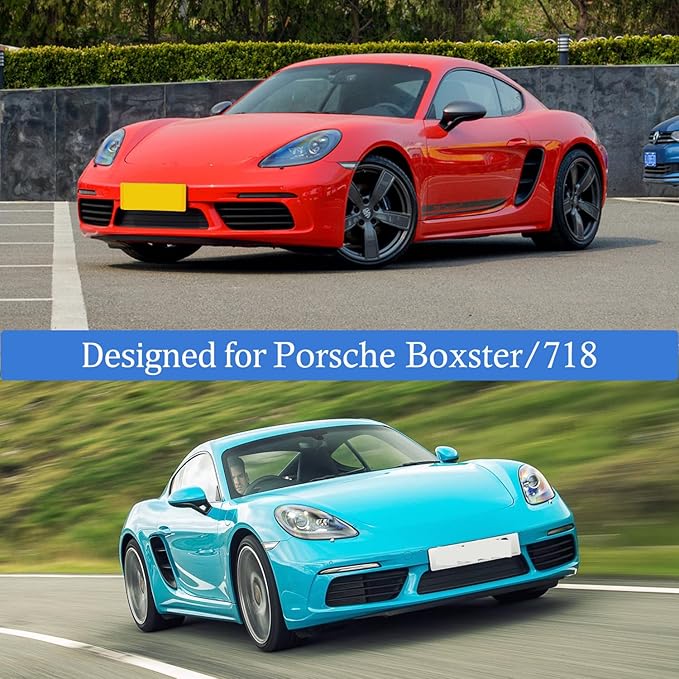 Indoor Car Cover Custom Fit for for Porsche 718 Boxster/Cayman Luxurious Soft Stretch Satin Car Cover Breathable Dust-Proof for Underground Garage, Car Show