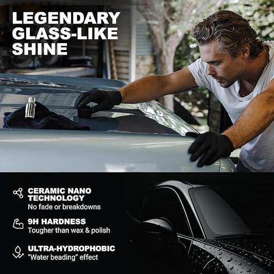 AvalonKing Armor Shield IX – DIY Ceramic Coating for Cars – High-Performance 82% Active Content for Deep Gloss & Long-Lasting Protection – Weatherproof Multi-Surface Car Ceramic Coating Kit – 30ml