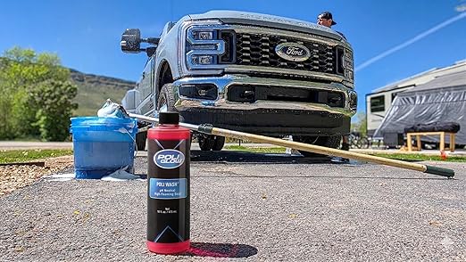 Poli Glow Poli Wash – 16 oz Concentrated Foaming Boat & RV Soap – pH Neutral, Biodegradable Cleaner – Safe for Poli Glow, Ceramic Coatings, Fiberglass, Gel Coat, Aluminum & Painted Surfaces
